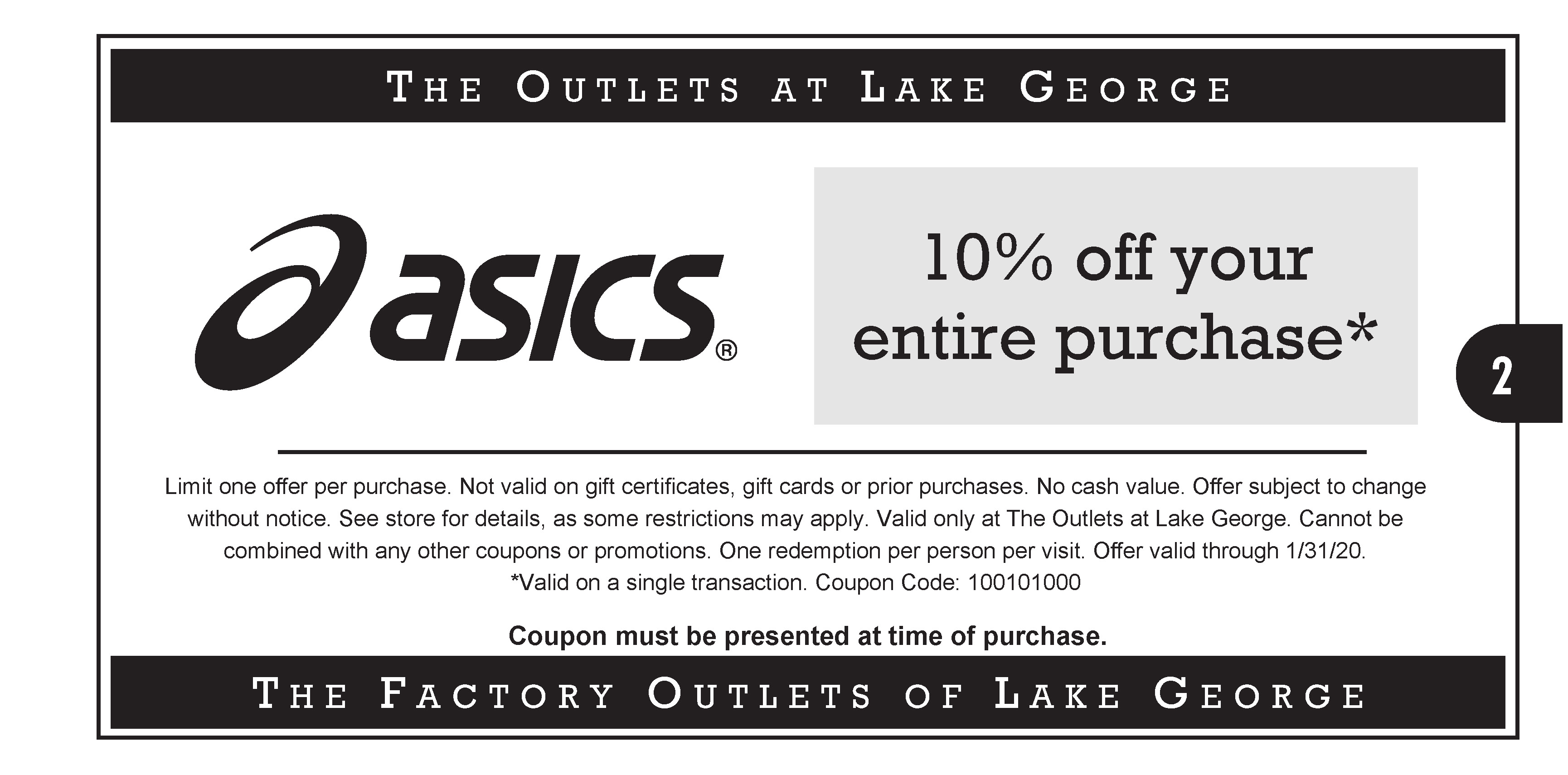 asics outlet discount