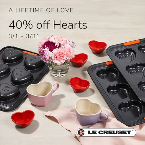 Le Creuset - 40% off Hearts Collection