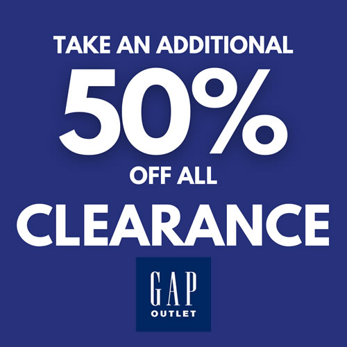 GAP Outlet - 50% off all clearance!