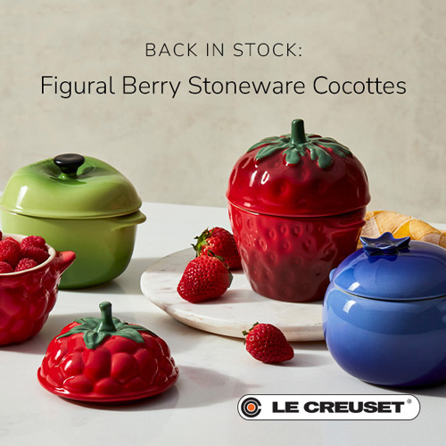 Le Creuset - Back in Stock: Figural Berry Stoneware Cocottes
